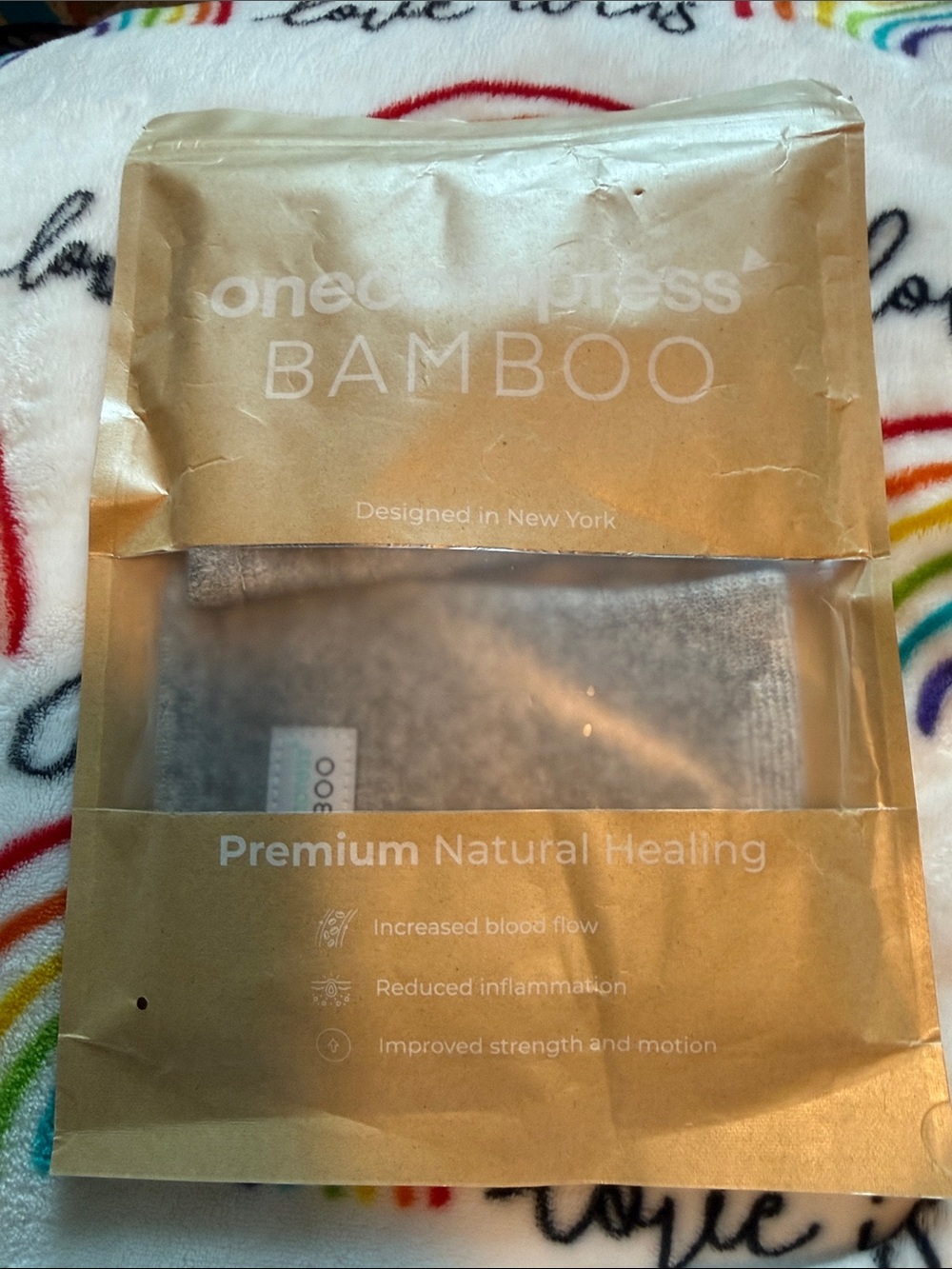 Bamboo Premium Natural Healing one compass foot sleeves (M) New never opened